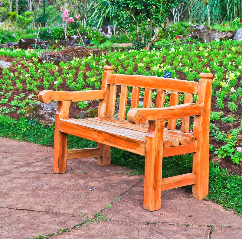 Chair in the garden stock photo. Image of lawn, lush 38267194