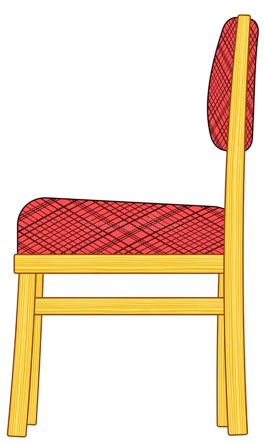Chair stock vector. Illustration of lateral, backed, side 68476249