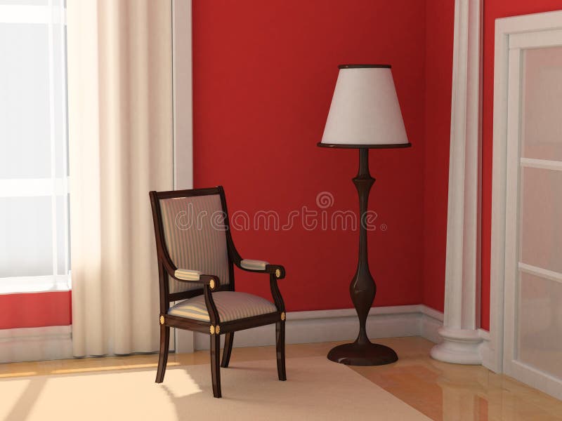 Chair and lamp