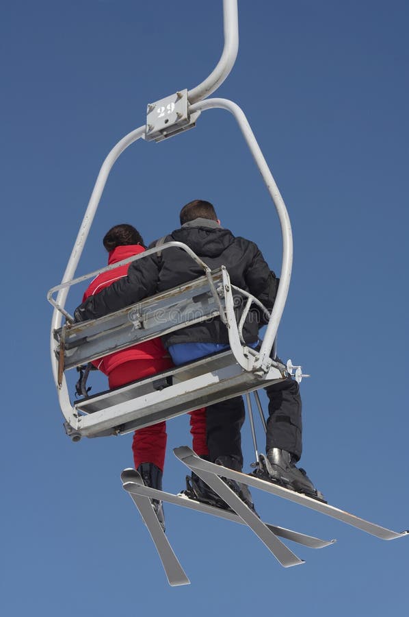 Chair lift couple