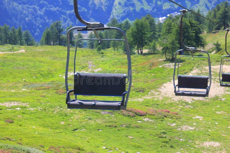 Chair Lift in Mountain in Summer Stock Photo Image of chair, mountain