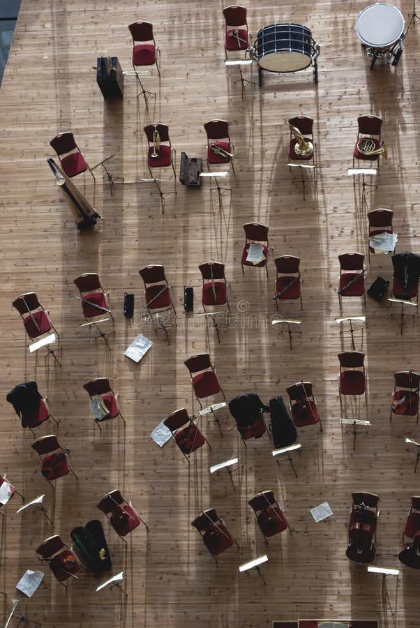 Chair and Musical Instrument Stock Photo Image of music