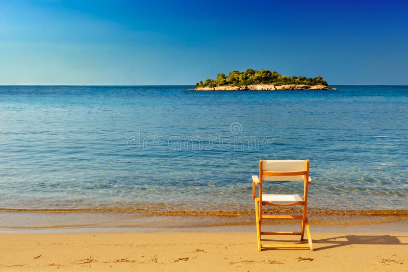 Chair on a sandy beach