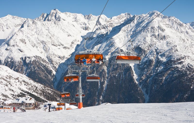 Chair Ski Lift. Solden. Austria Stock Photo Image of peak, holiday