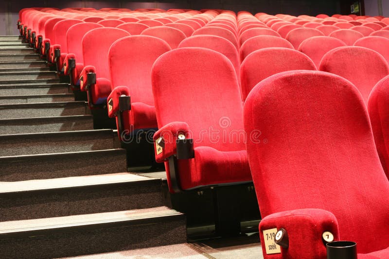 Chairs in a cinema stock image. Image of hall, movie, look 3316649