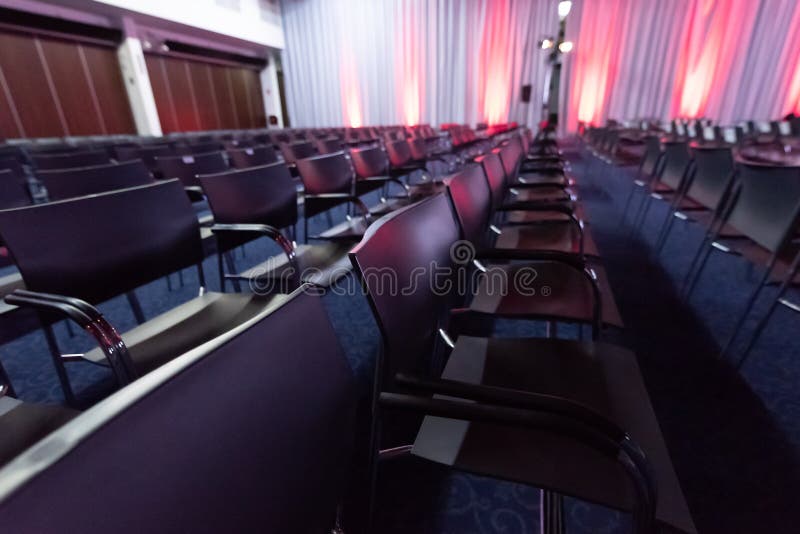 Chairs in the Conference Hall Stock Photo Image of center, audience
