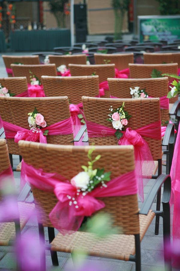 Chairs and flowers