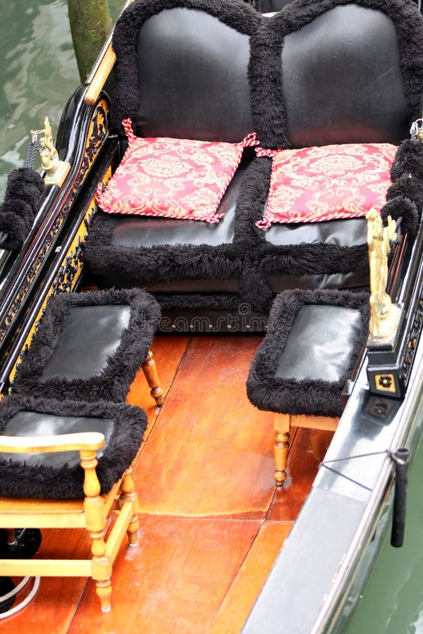 Chairs in the Gondola in Venice, Italy