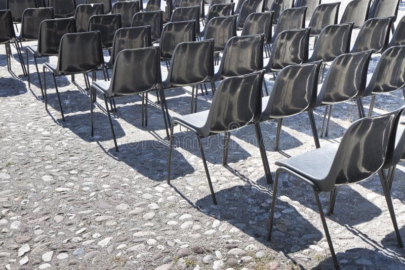 Chairs of an Outdoor Cinema Toned Image Stock Image Image of concept, meeting 164422389