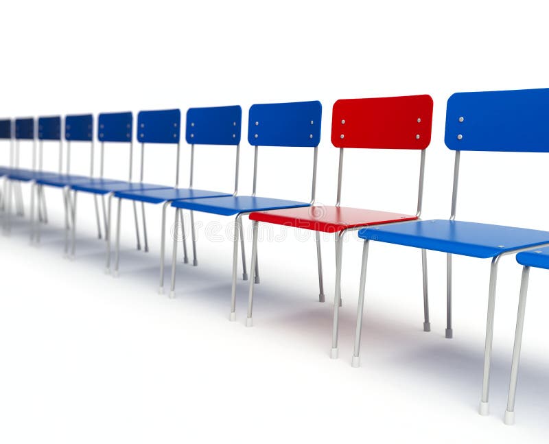 Chairs row stock illustration. Illustration of color 10814176