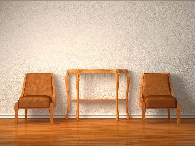 chairs trälyxig tabell två royaltyfri illustrationer chairs trälyxig tabell två royaltyfri illustrationer
