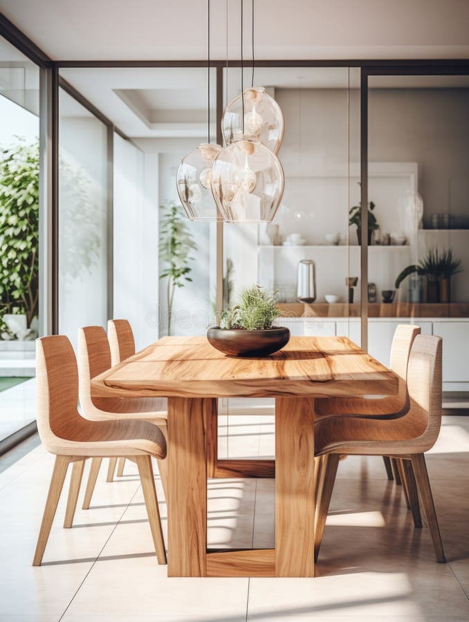 Chairs At Wooden Dining Table Interior Design Of Modern Dining Room chairs-at-wooden-dining-table-interior-design-of-modern-dining-room