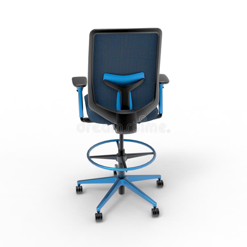 Chaise de travail 7 du bureau de l'image 3d illustration libre de droits