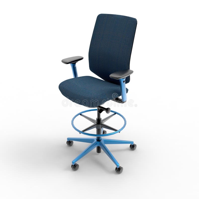 Chaise de travail 9 du bureau de l'image 3d illustration libre de droits