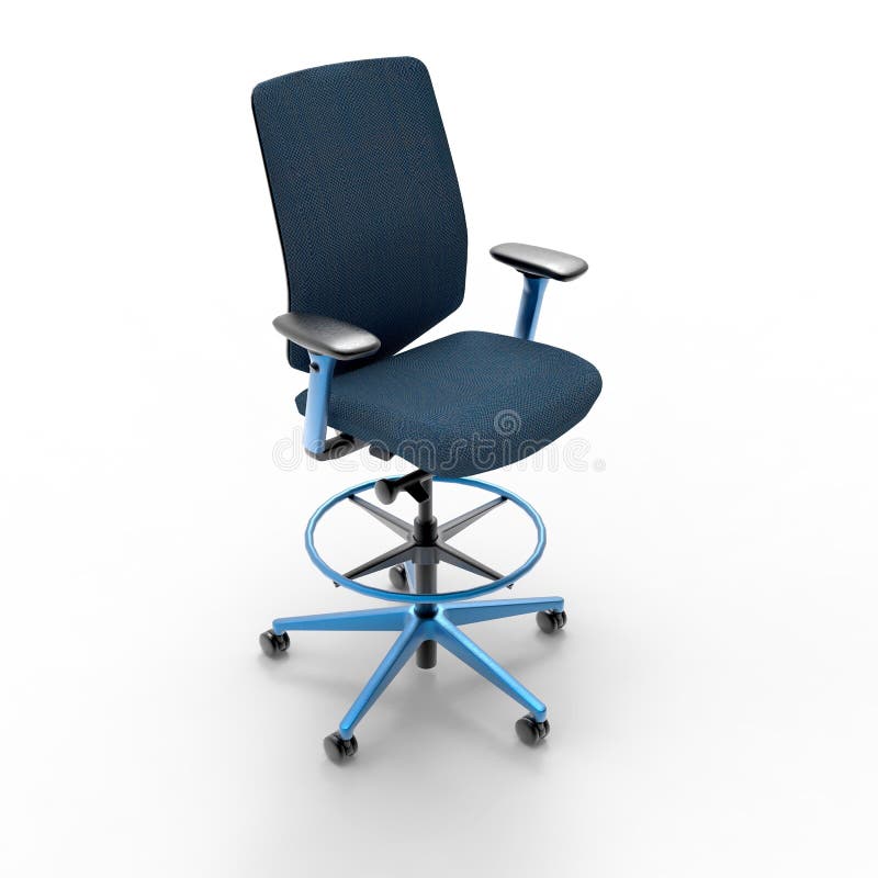 Chaise de travail 5 du bureau de l'image 3d illustration stock