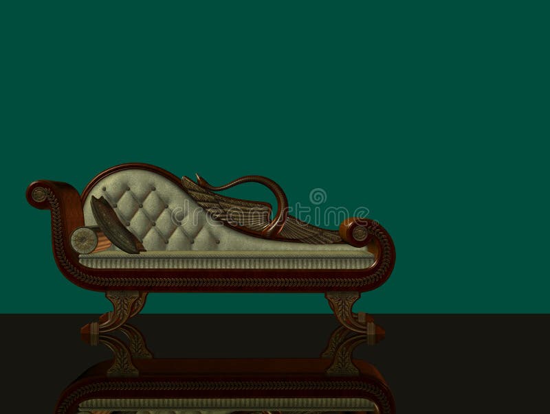 chaise longue 3d classique illustration de vecteur chaise longue 3d classique illustration de vecteur