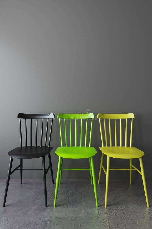 Chaise trois simple dans la chambre vide illustration de vecteur Chaise trois simple dans la chambre vide illustration de vecteur