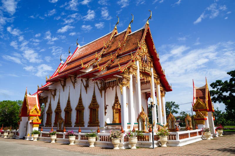 Chaitharamtempel, Wat Chalong, Phuket, Thailand royalty-vrije stock foto's Chaitharamtempel, Wat Chalong, Phuket, Thailand royalty-vrije stock foto's