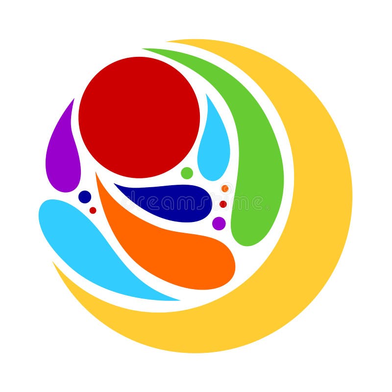 7 chakra color abstract symbol logo icon sign vector illustration design. 7 chakra color abstract symbol logo icon sign vector illustration design