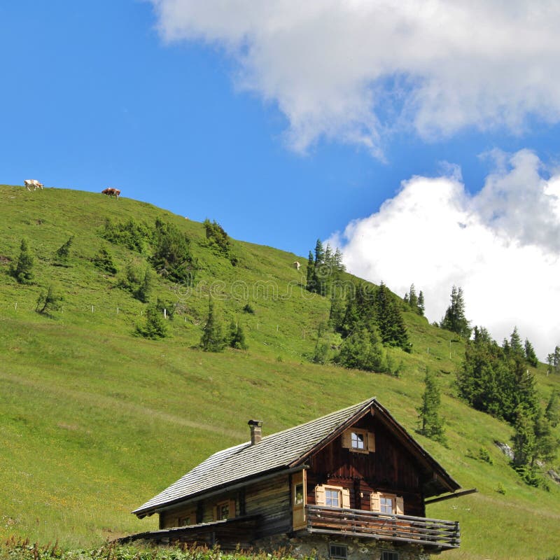 Chalet on the Grossglockner, Austria Stock Photo - Image of cottage ...