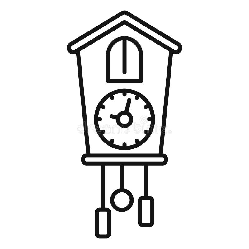 Pendulum Clock Icon, Simple Style Stock Vector Illustration