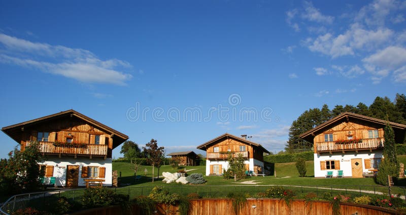 Chalets With Flowers and Wood