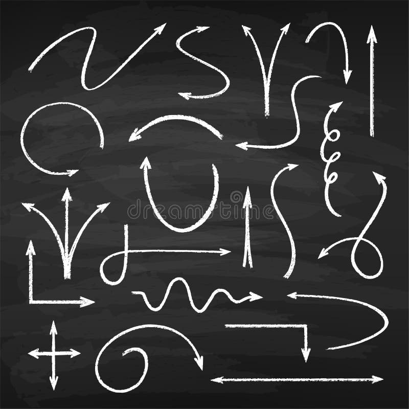 Chalk arrows set royalty free illustration Chalk arrows set royalty free illustration