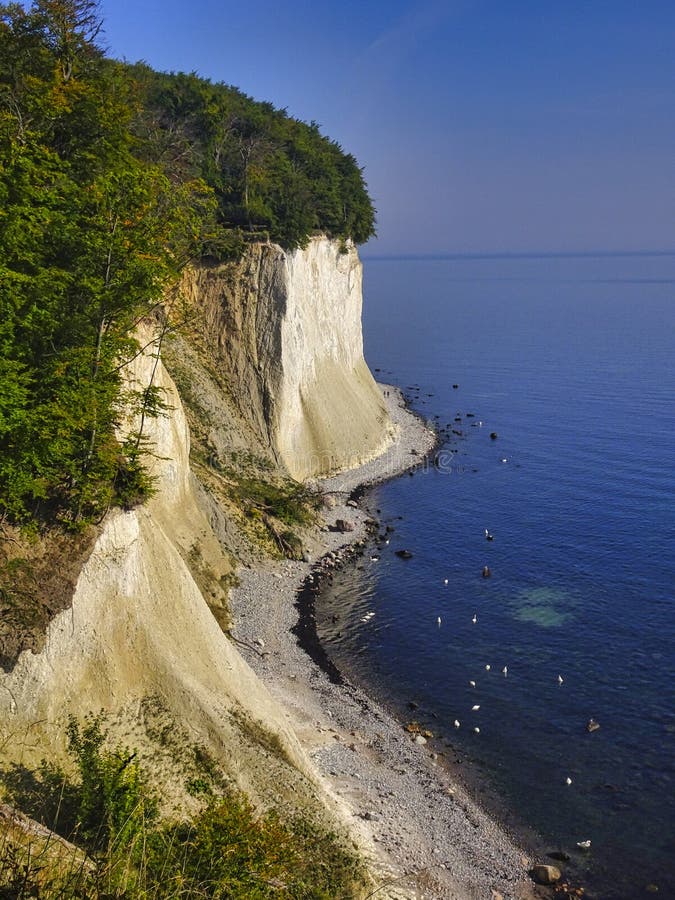 Chalk Cliffs on the Island of Rügen Stock Photo Image of autumn, blue
