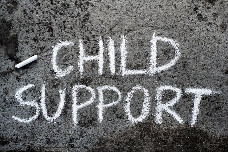 Chalk drawing: words CHILD SUPPORT stock photo Chalk drawing: words CHILD SUPPORT stock photo