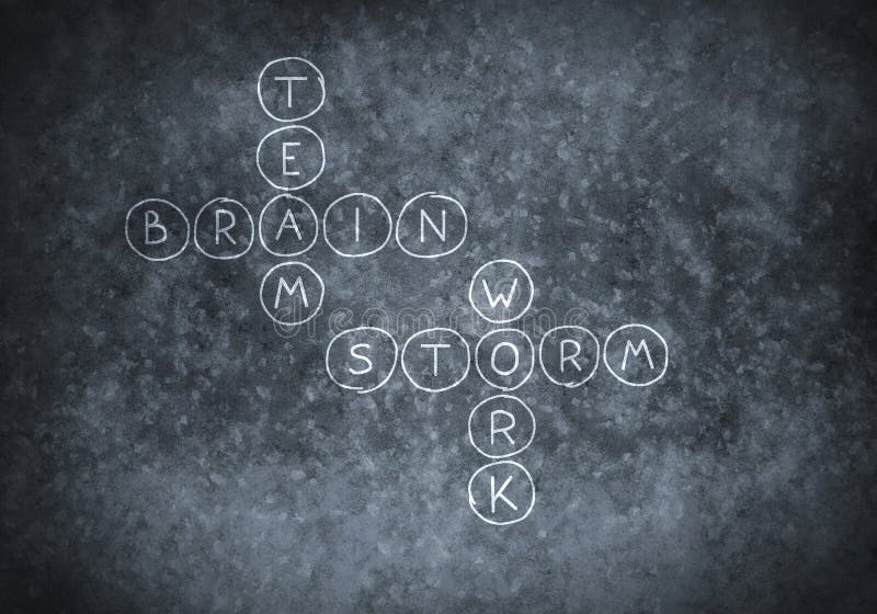 Chalk drawn crossword stock illustration. Illustration of think 96347354