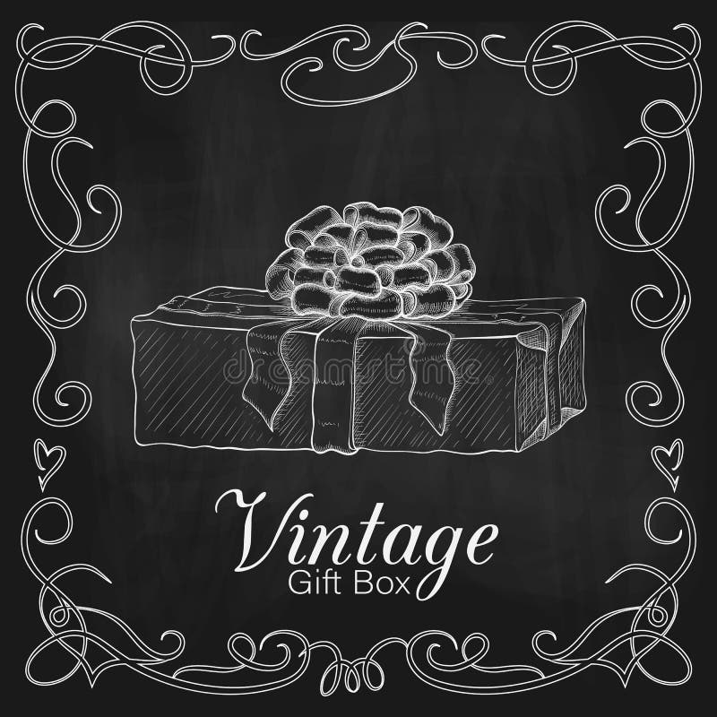 https://thumbs.dreamstime.com/b/chalk-drawn-vintage-gift-box-engraved-present-illustration-isolated-black-chalkboard-curly-frame-icon-lush-bow-ribbon-171482572.jpg