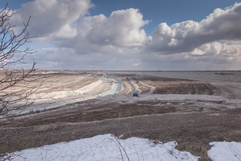 A Chalk Opencast Mine in Chelm in Eastern Poland Stock Image Image of