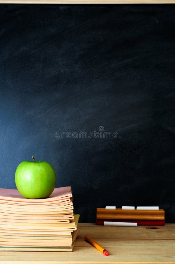 Chalkboard biurka s nauczyciel