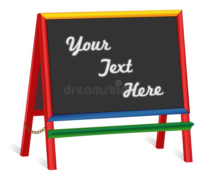 Blackboard or chalkboard on easle Royalty Free Vector Image