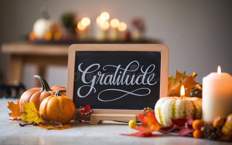 Chalkboard generativeai gratitude con elegante sceneggiatura per il ringraziamento royalty illustrazione gratis