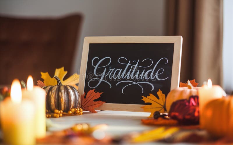 Chalkboard generativeai gratitude con elegante sceneggiatura per il ringraziamento royalty illustrazione gratis