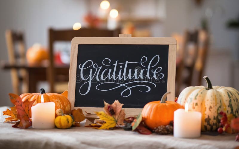 Chalkboard generativeai gratitude con elegante sceneggiatura per il ringraziamento royalty illustrazione gratis
