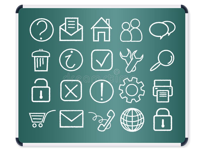 Chalkboard icons vector