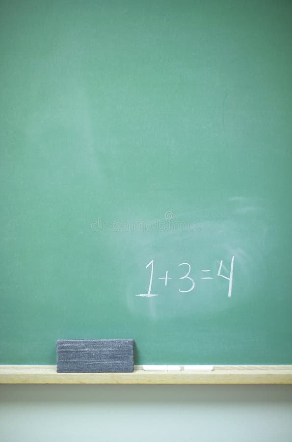 Chalkboard with numbers stock photo. Image of eraser, lesson 183472