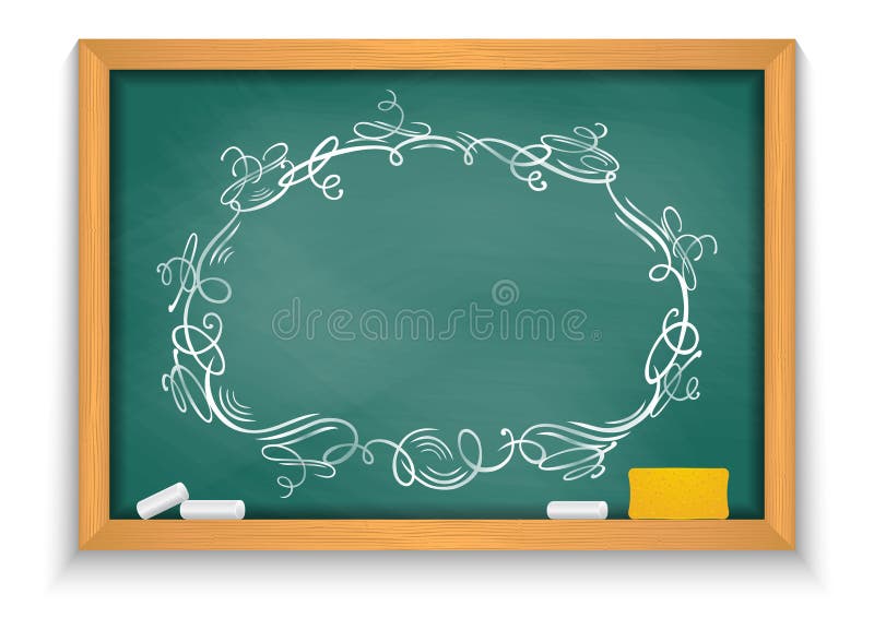 Download Chalkboard With Ornate Frame Stock Vector - Illustration of blank, knot: 57977040