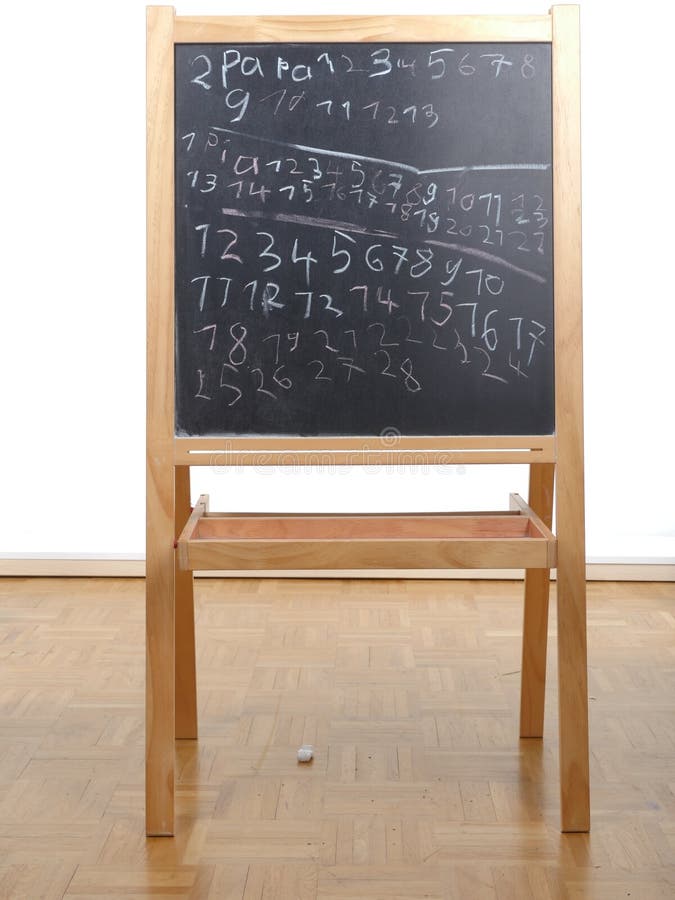 Chalkboard school numbers stock image. Image of write 58890297