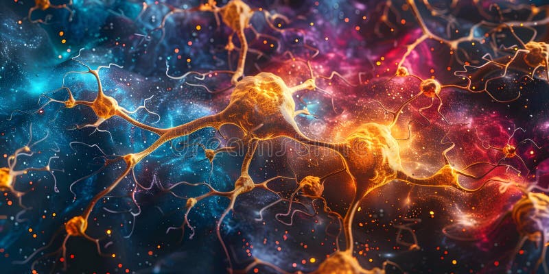Cerșetor : o rețea neuronală colorată care aprinde curiozitatea și explorarea cognitivă. concept creier teasers colorat stock illustration