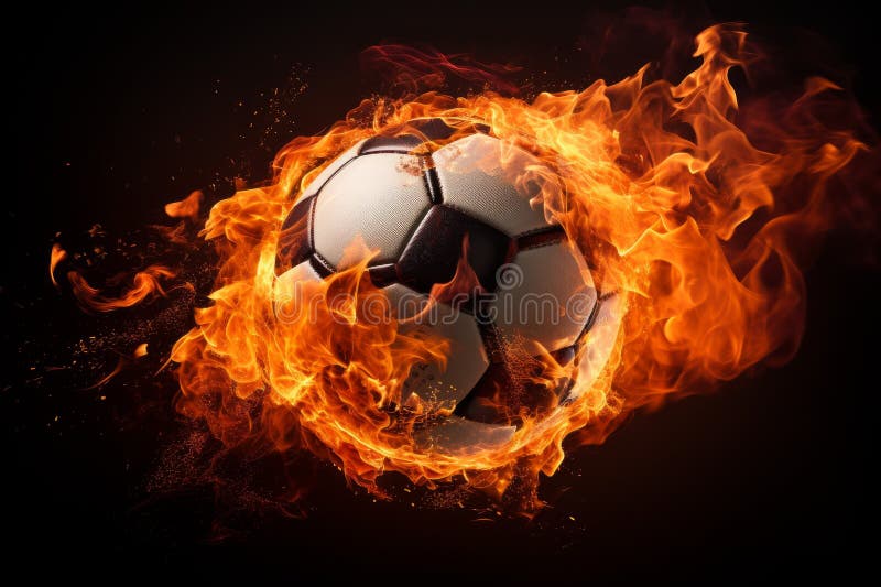 Jogo americano de futebol Fire Ice com bola esportiva de fogo e