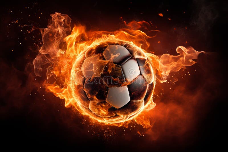 Jogo americano de futebol Fire Ice com bola esportiva de fogo e