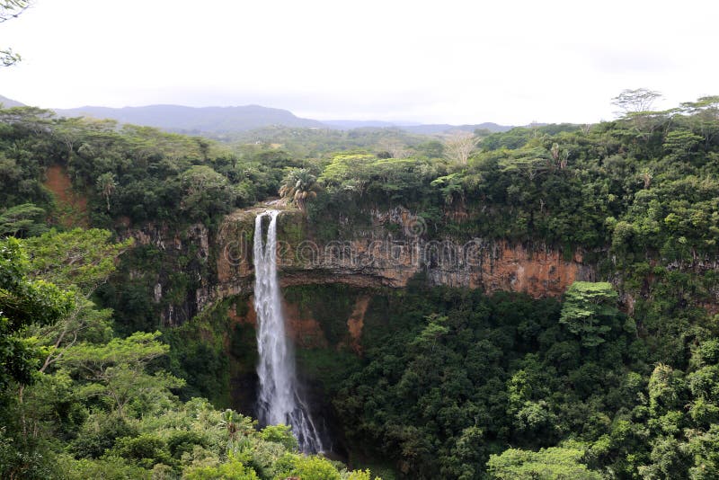 Chamarel Waterfall, located in the Black River Gorges National Park, Mauritius. Chamarel Waterfall, located in the Black River Gorges National Park, Mauritius.