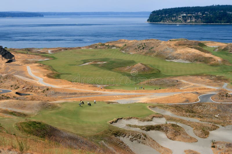 Chambers Bay Golf Course royalty free stock images Chambers Bay Golf Course royalty free stock images