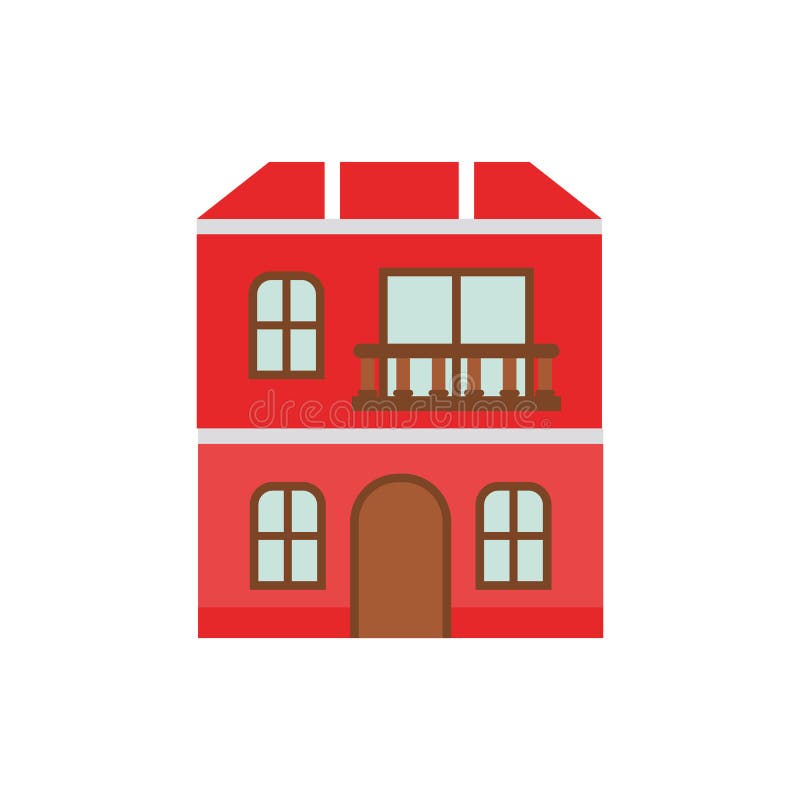 Chambre avec l'ic?ne d'isolement de vue de face illustration stock Chambre avec l'ic?ne d'isolement de vue de face illustration stock