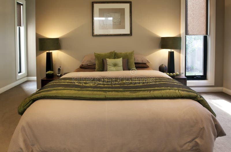 Belle Chambre à Coucher Arabe Authentique, Maroc Photo stock Image du