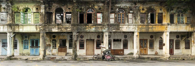 Chambres abandonnées d'héritage, George Town, Penang, Malaisie