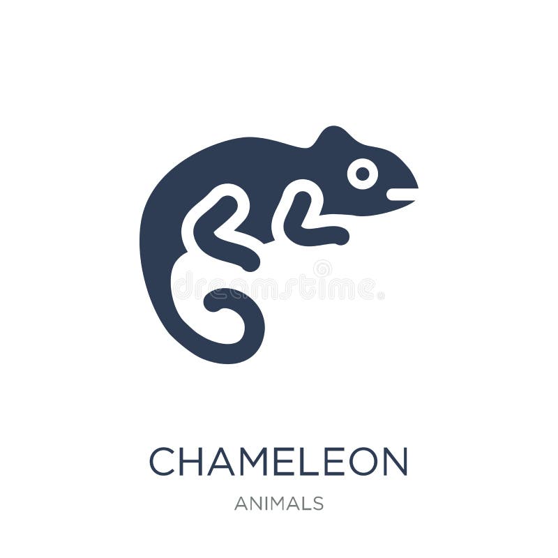 Chameleon Icon. Trendy Flat Vector Chameleon Icon on White Background